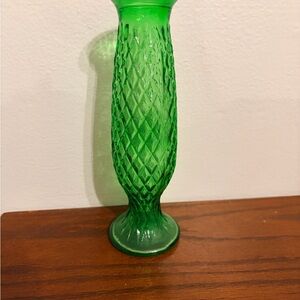 EO Brody Emerald Textured Glass Vase